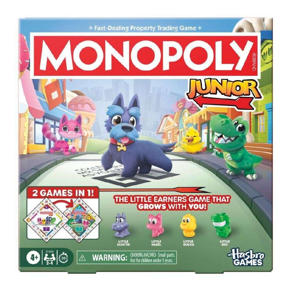 Monopoly Junior 2 σε 1 Square (G1856) - Fun Planet