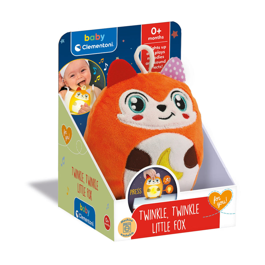 Βaby Clementoni Βρεφικό Παιχνίδι Twinkle Twinkle Αλεπού με Φως & Ήχους (1000-17555) - Fun Planet