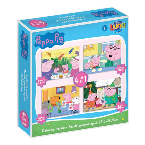 Puzzle 4σε1 12/15/20/24 τεμάχια Peppa Pig (482782) - Fun Planet