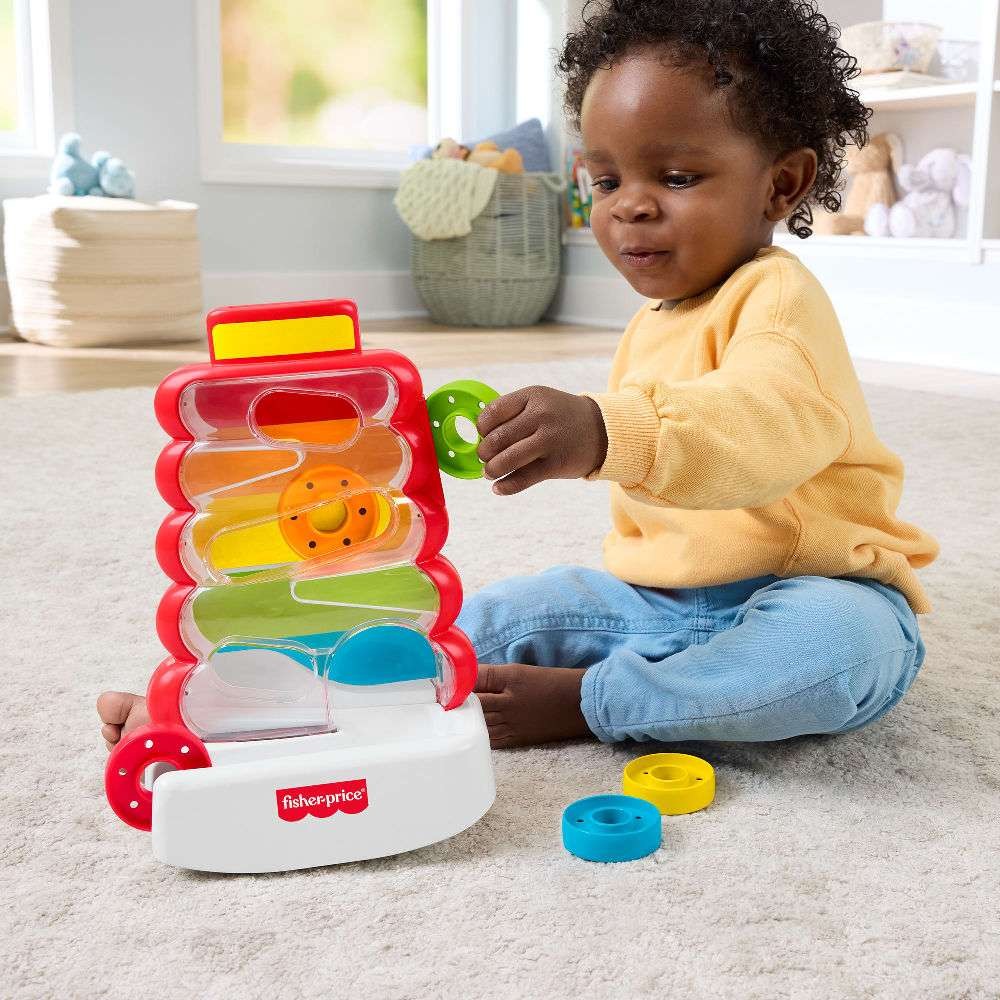 Fisher-Price Κλασική Πυραμίδα με Κρίκους Drop Through Rock-A-Stack (JLB81) - Fun Planet