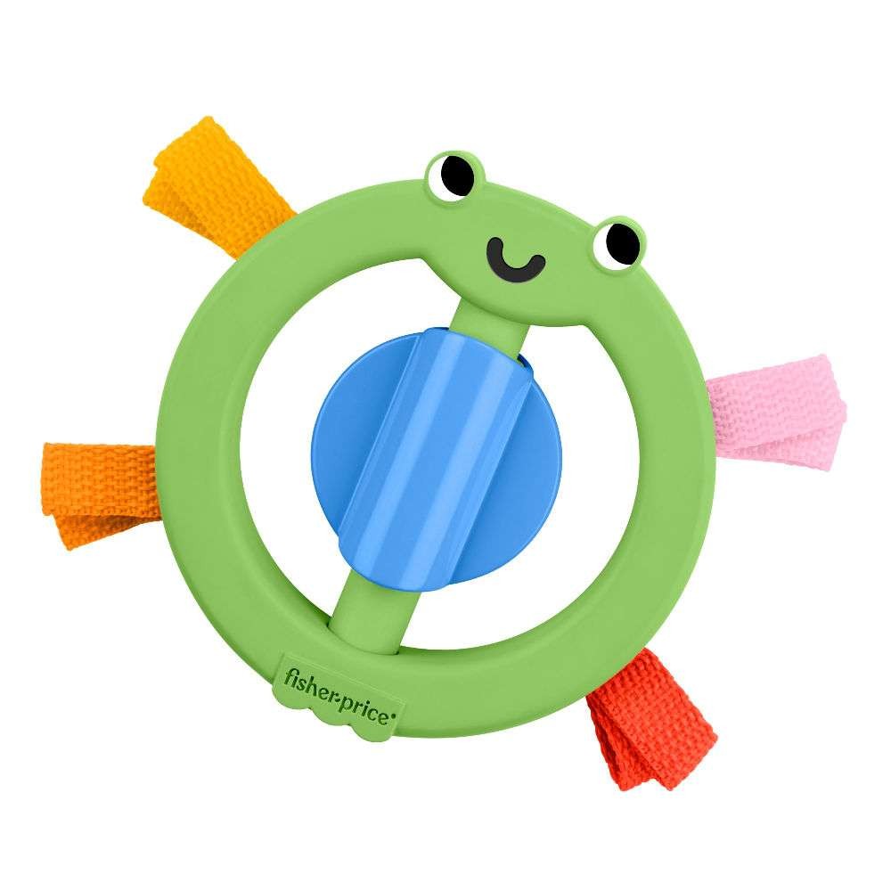 Fisher-Price Κουδουνίστρα Ζωάκι Δαχτυλίδι Δραστηριοτήτων Ribbit N Ribbons Frog (JKW55) - Fun Planet