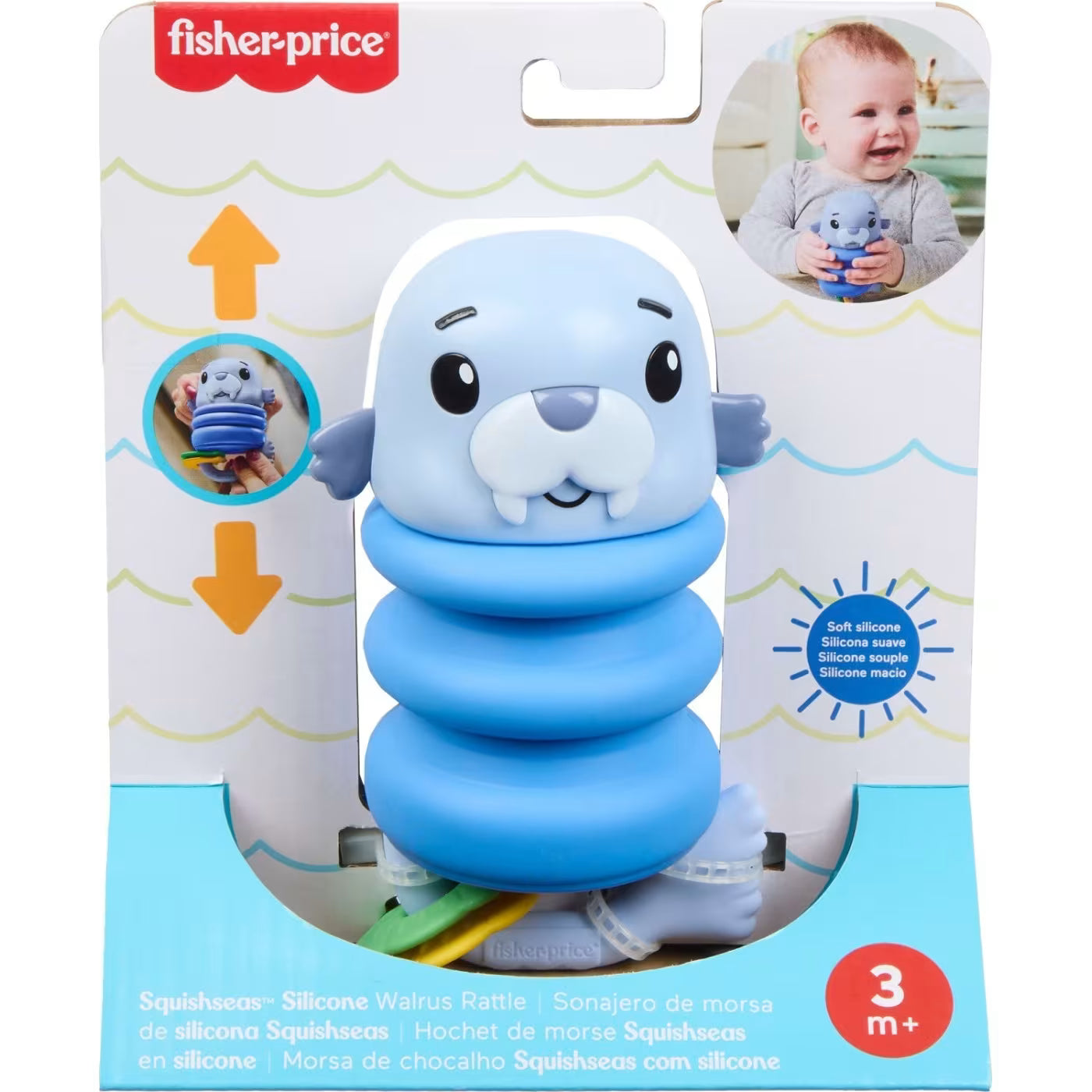 Fisher-Price Κουδουνίστρα Ζωάκια Ωκεανού Walrus Rattle (JHB56)