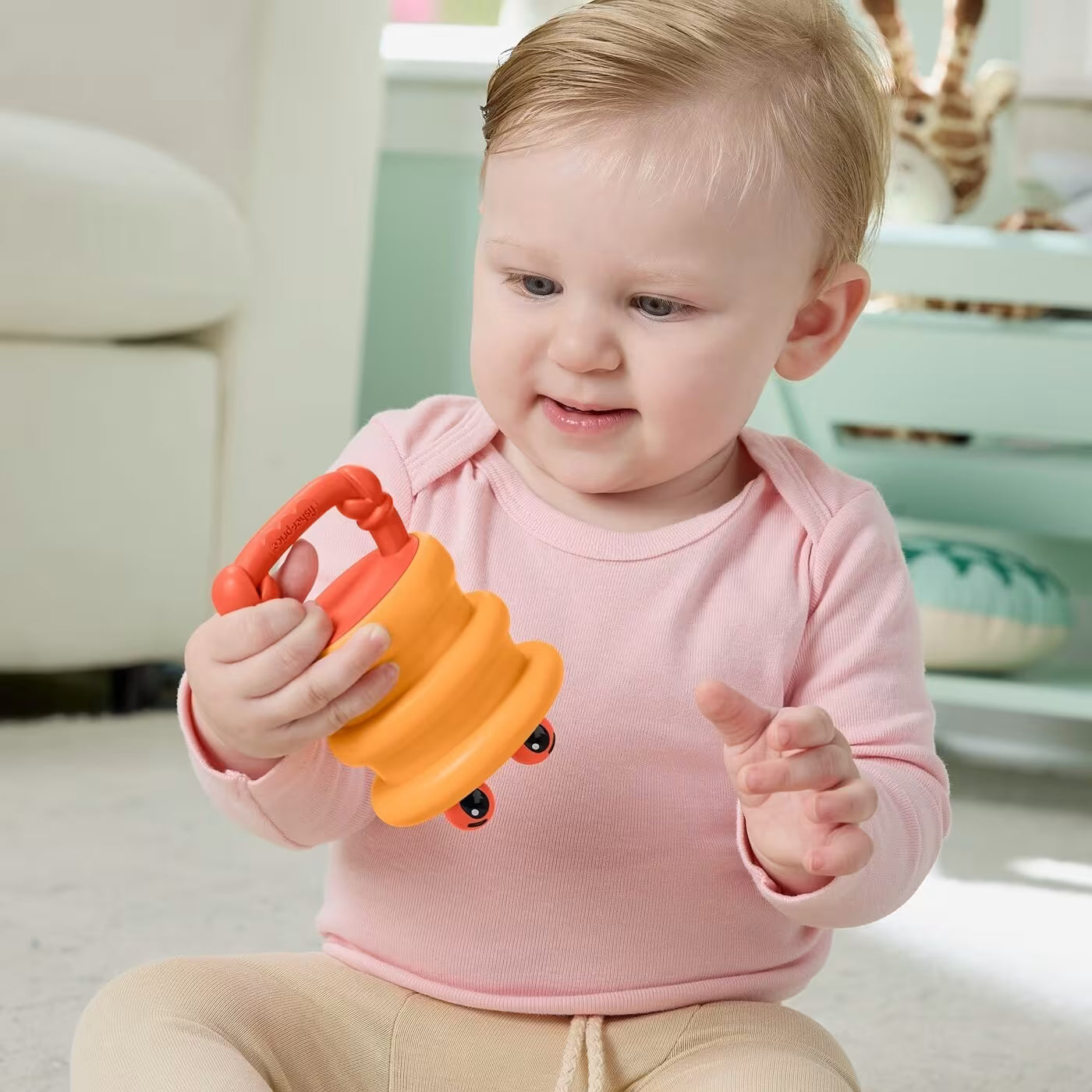 Fisher-Price Κουδουνίστρα Ζωάκια Ωκεανού Crab Rattle (JHB55)