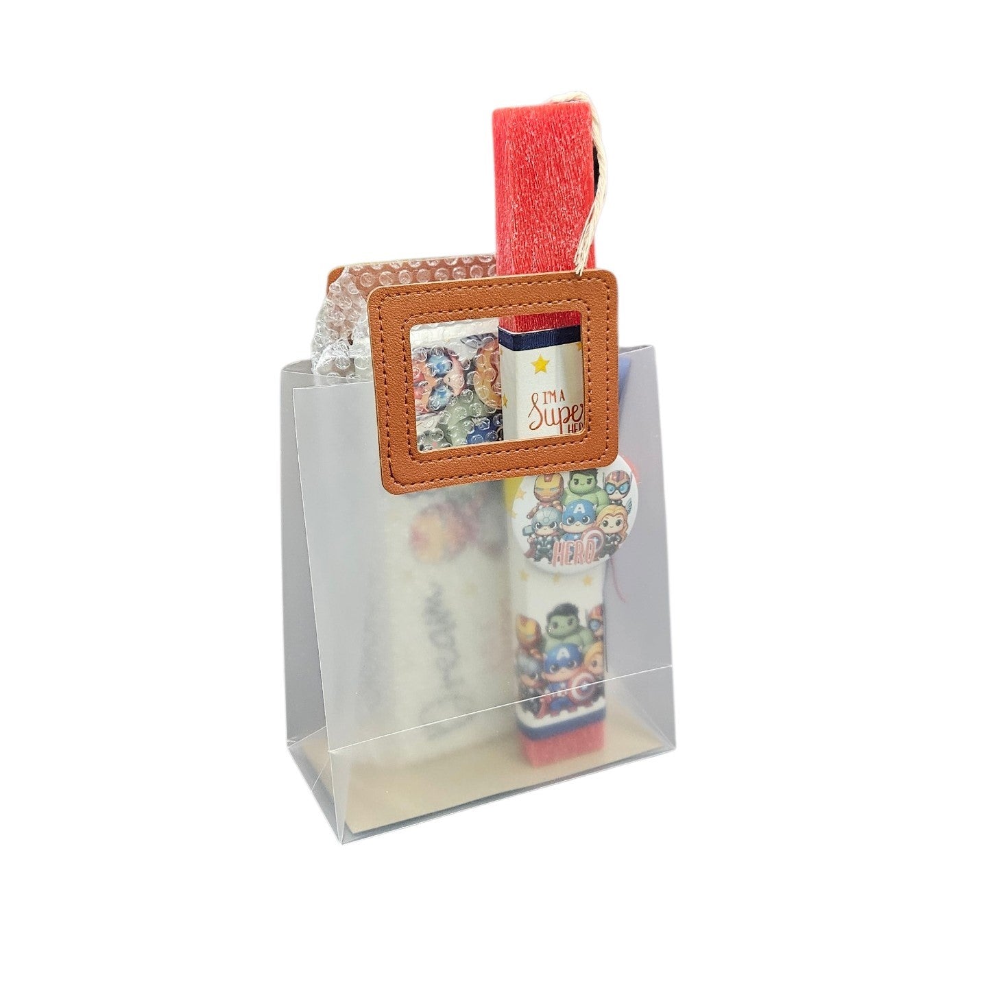 Λαμπάδα Αρωματική με Φωτιζόμενο Καδράκι Super Heroes και Τσάντα Δώρου (F224)