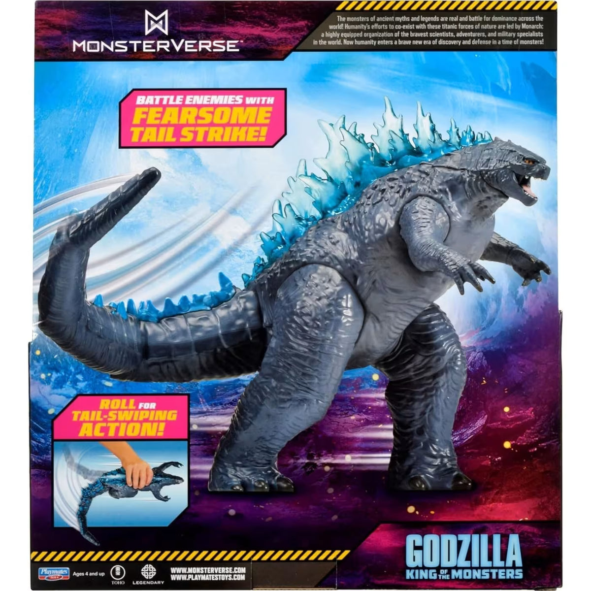 Monsterverse King Of The Monsters Γίγας Φιγούρα με Κίνηση 28cm Roll n' Battle Godzilla (MN320200) - Fun Planet