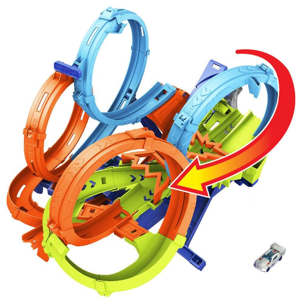 Hot Wheels 4-Loop Crash-Out Ultra Crash Looping Πίστα Συγκρούσεων με 4 Λουπ (HXR70) - Fun Planet
