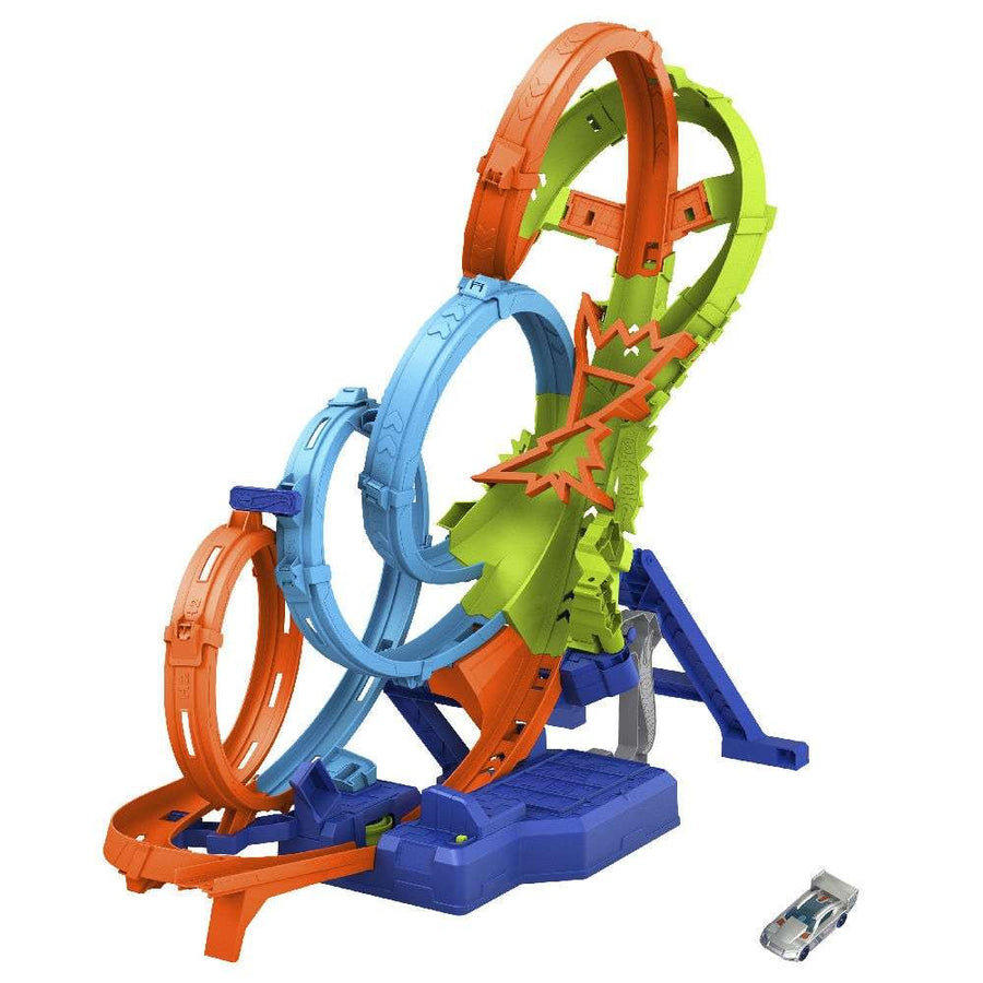 Hot Wheels 4-Loop Crash-Out Ultra Crash Looping Πίστα Συγκρούσεων με 4 Λουπ (HXR70) - Fun Planet