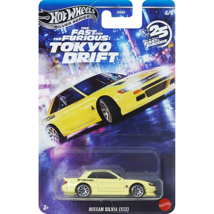 Hot Wheels Silver Series Aυτοκινητάκι The Fast & The Furious Tokyo Drift 25 Years of Fast & Furious Nissan Silvia S13 (JKX09) - Fun Planet