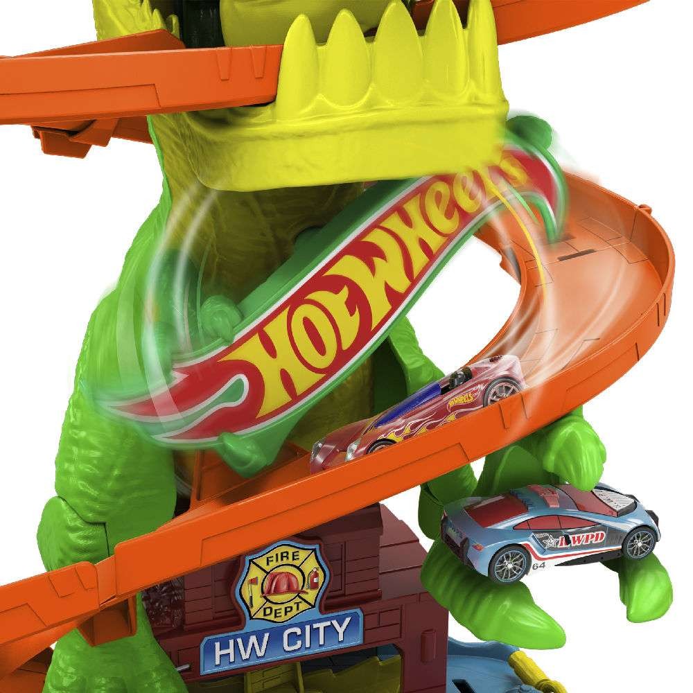 Hot Wheels City Πίστα T-Rex Πυροσβετικός Σταθμός (JBM73) - Fun Planet