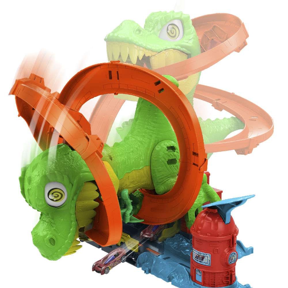 Hot Wheels City Πίστα T-Rex Πυροσβετικός Σταθμός (JBM73) - Fun Planet