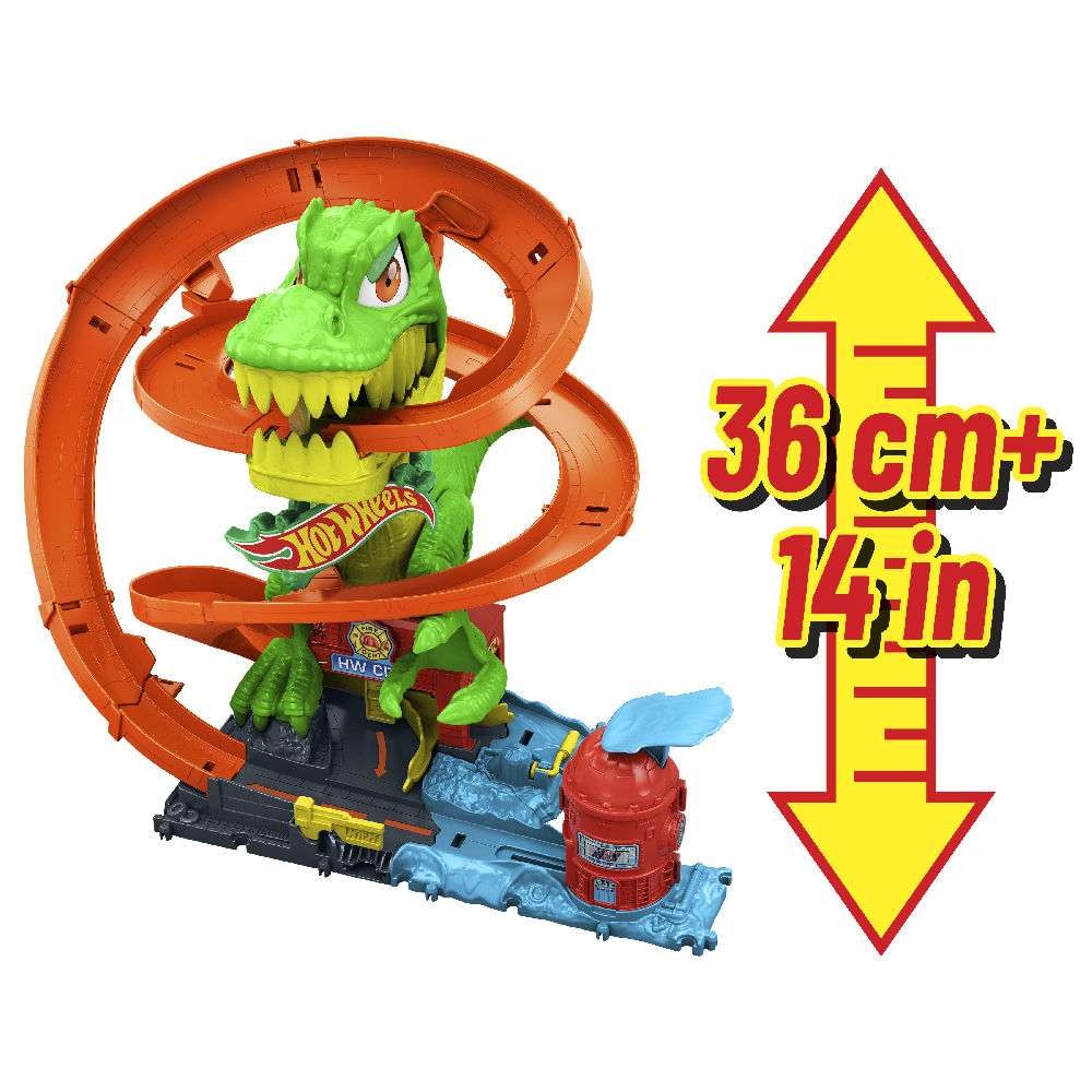Hot Wheels City Πίστα T-Rex Πυροσβετικός Σταθμός (JBM73) - Fun Planet