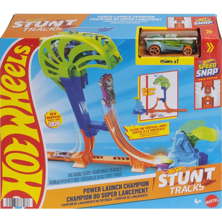 Hot Wheels Stunt Tracks Νέες Αγωνιστικές Πίστες Power Launch Champion (JHK75) - Fun Planet