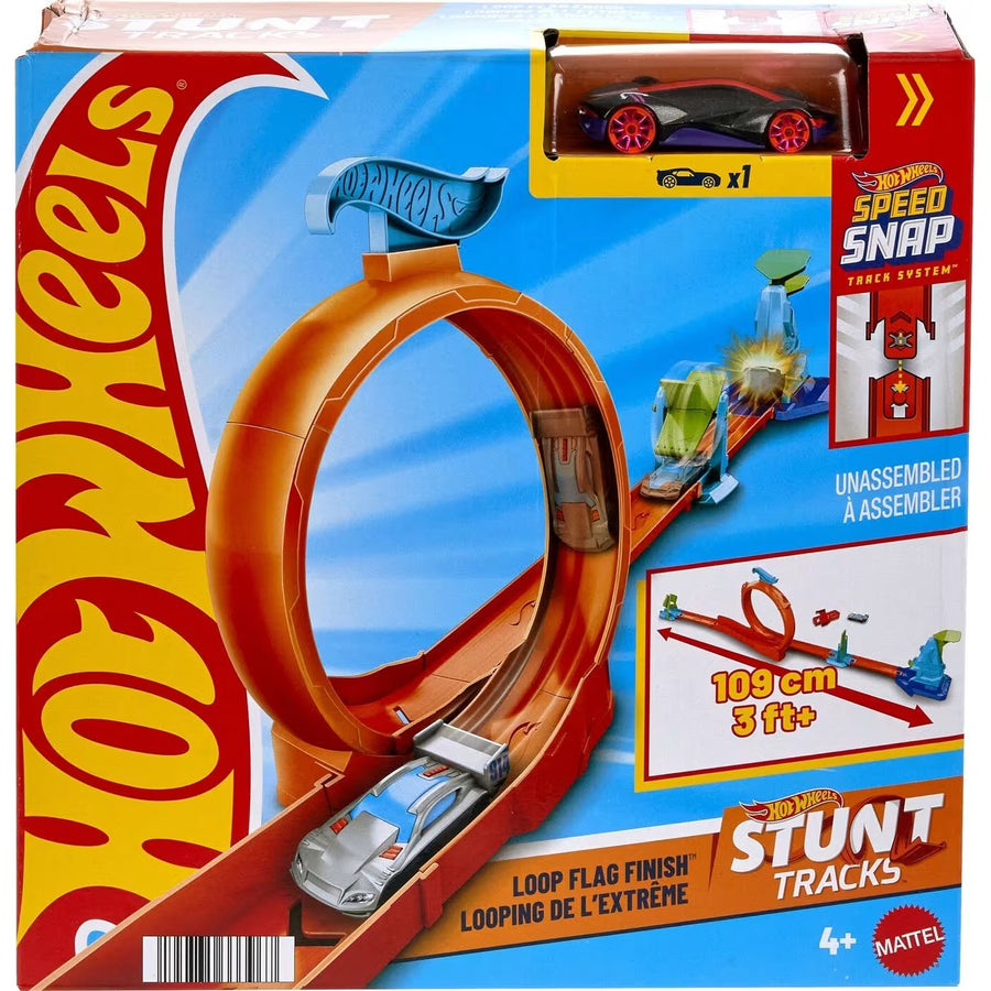 Hot Wheels Stunt Tracks Νέες Πίστες Για Κόλπα Loop Flag Finish (JHK77)
