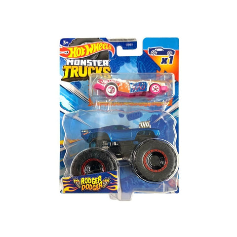 Hot Wheels Oχήματα Monster Trucks με Αυτοκινητάκι Rodger Dodger (HKM13) - Fun Planet