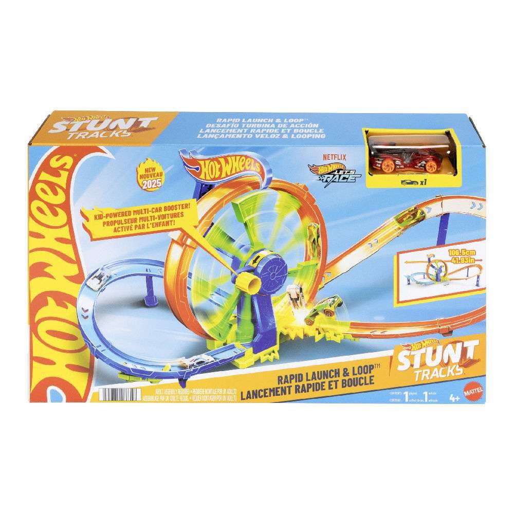 Hot Wheels Stunt Tracks Πίστα Γρήγορη Εκκίνηση με Λουπ (JBX65) - Fun Planet