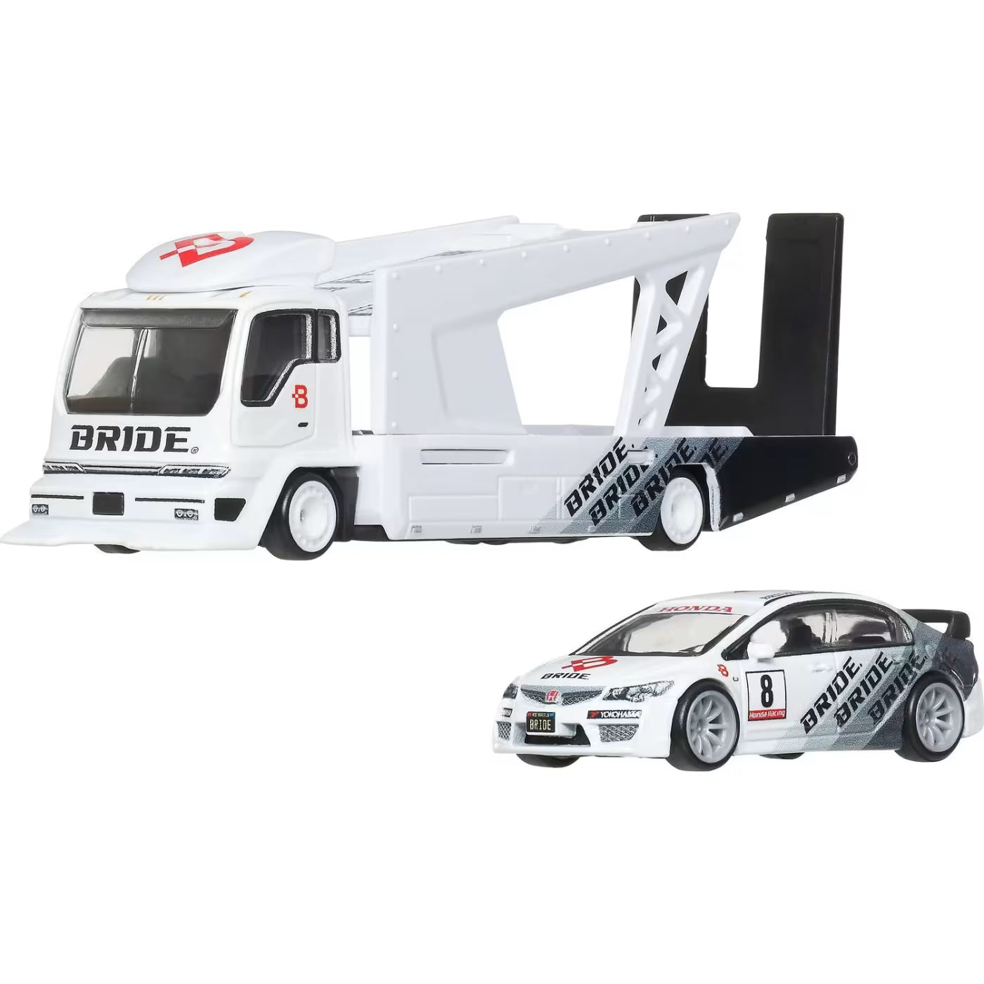 Hot Wheels Premium Truck with Mercedes-Benz 300 SL &amp; '55 Mercedes-Benz Blue Wonder (HRV48)