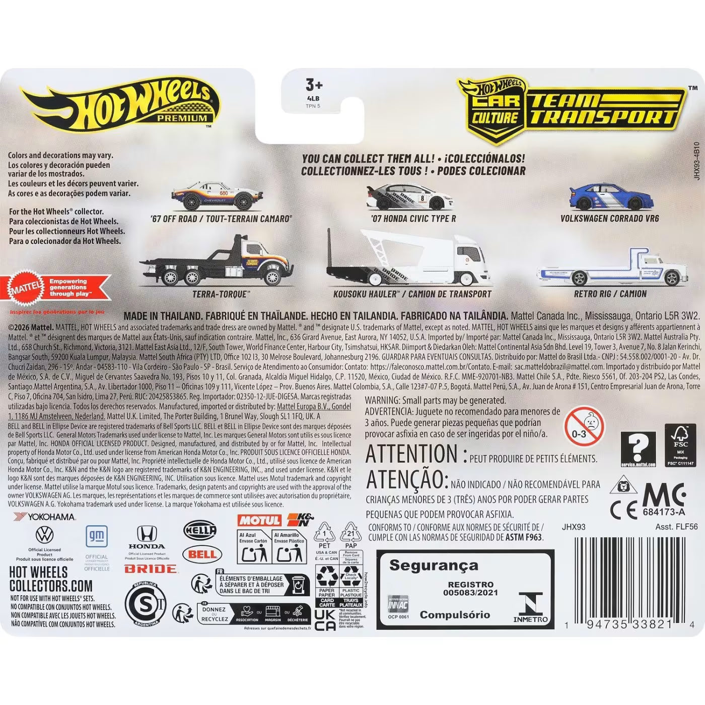 Hot Wheels Premium Truck with Mercedes-Benz 300 SL &amp; '55 Mercedes-Benz Blue Wonder (HRV48)