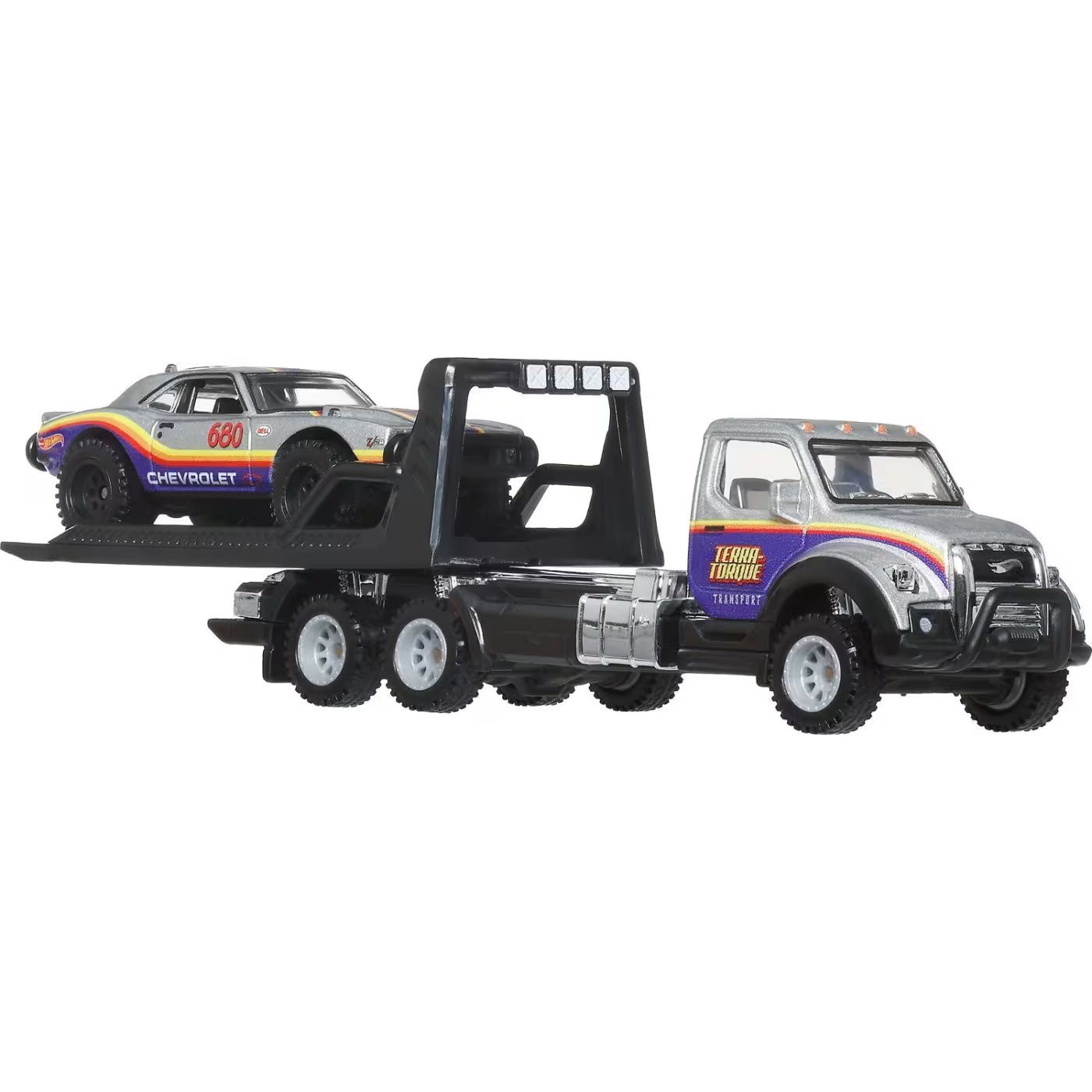 Hot Wheels Premium Truck with Mercedes-Benz 300 SL &amp; '55 Mercedes-Benz Blue Wonder (HRV48)