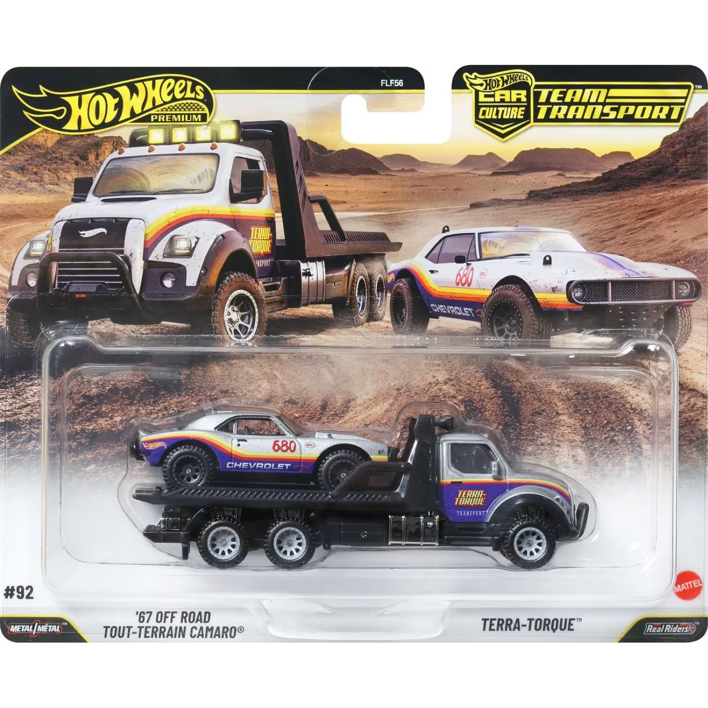 Hot Wheels Premium Truck with Mercedes-Benz 300 SL &amp; '55 Mercedes-Benz Blue Wonder (HRV48)
