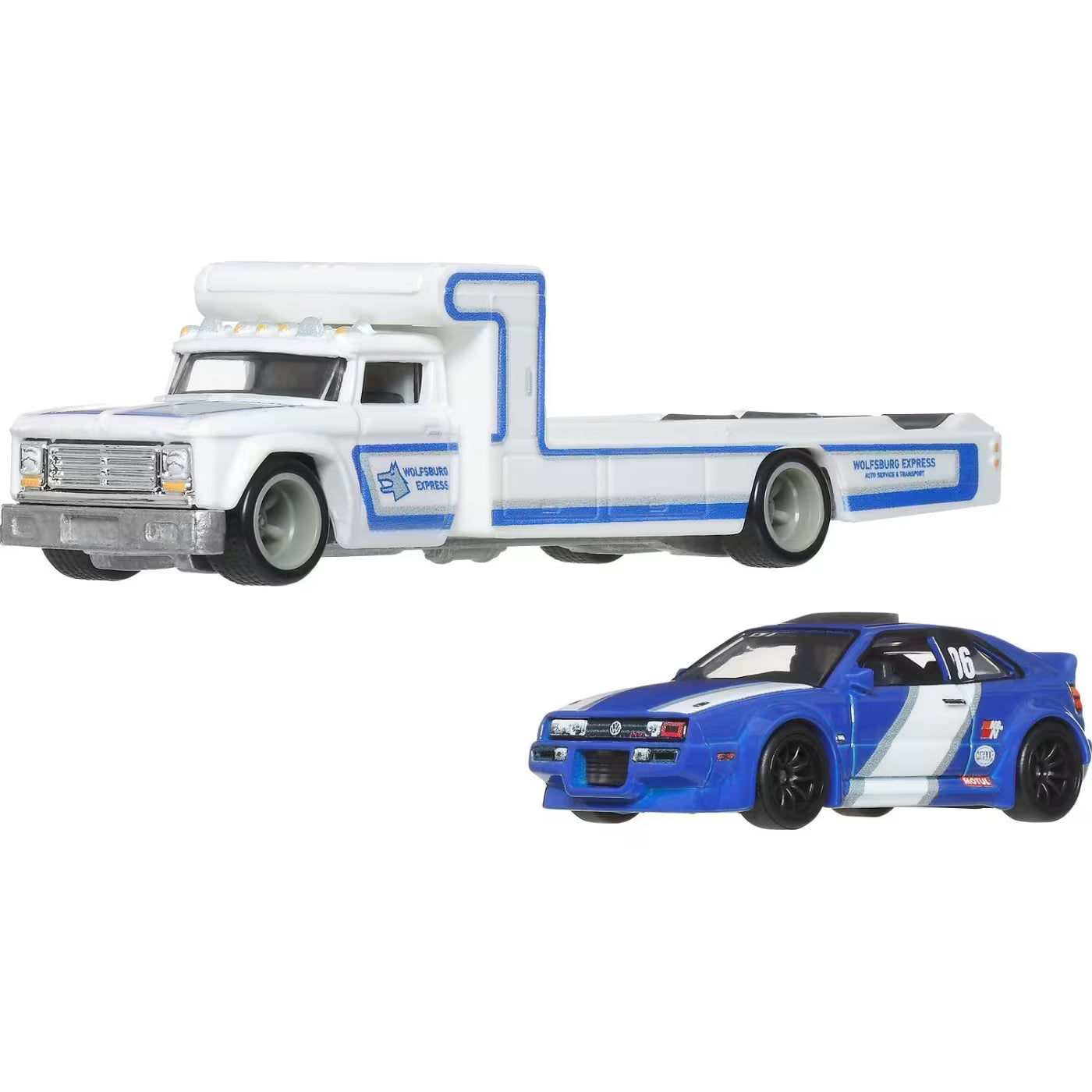 Hot Wheels Premium Νταλίκα Με Αυτοκινητάκι Volkswagen Corrado VR6 & Retro Rig (JHX95) - Fun Planet