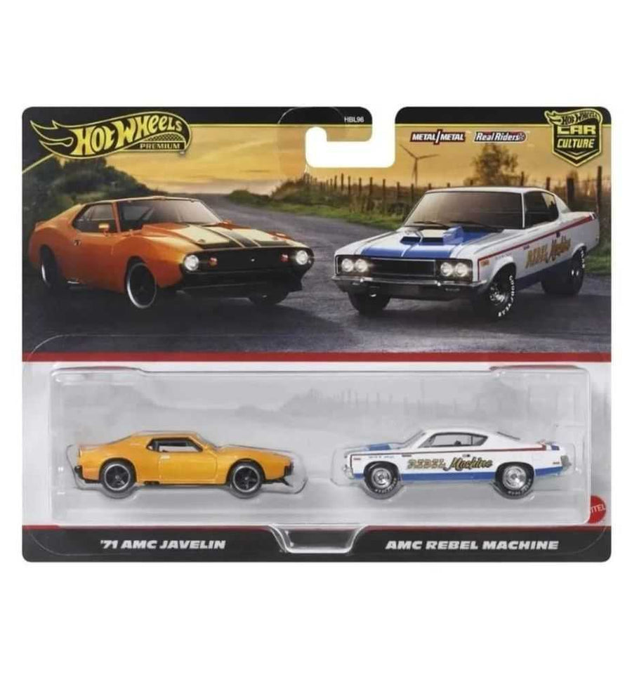 Hot Wheels Premium Car Culture Σετ 2 Αυτοκινητάκια '71 AMC Javelin & AMC Rebel Machine (JBL06) - Fun Planet