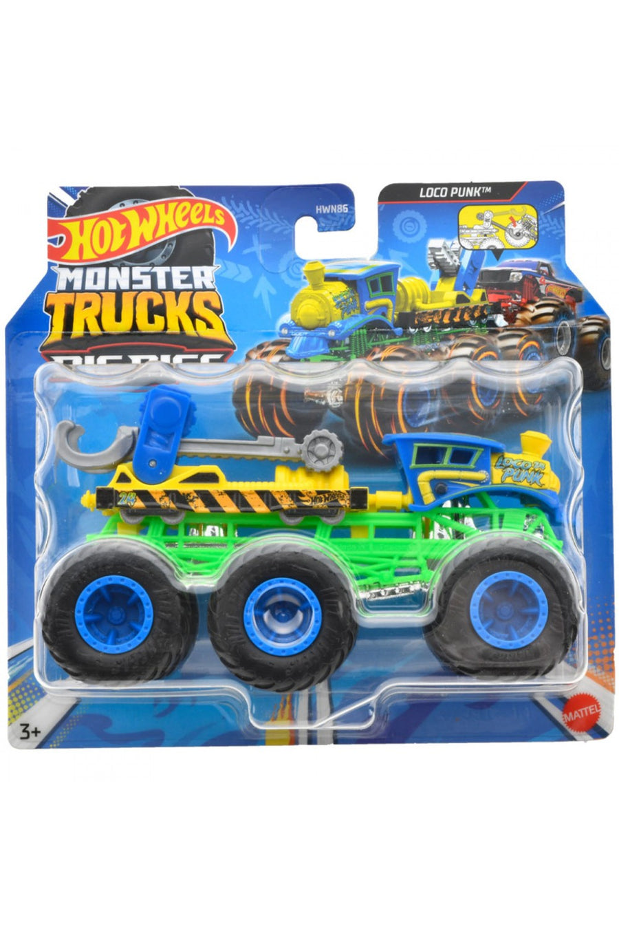 Hot Wheels Monster Trucks Big Rigs 1:64 Loco Punk (HWN93) - Fun Planet