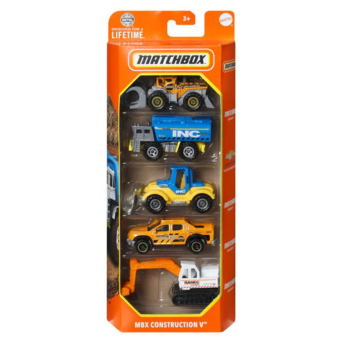 Matchbox Aυτοκινητάκια Σετ των 5 MBX Construction V (HVT65) - Fun Planet