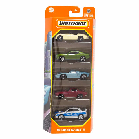 Matchbox Aυτοκινητάκια Σετ των 5 Autobahn Express II (HVT73) - Fun Planet