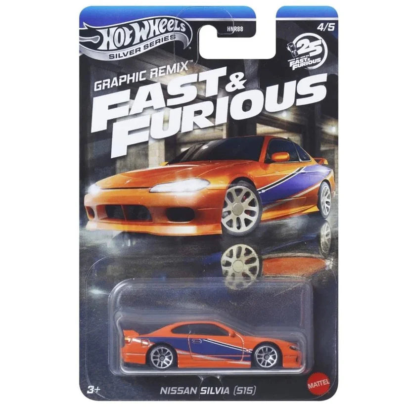 Hot Wheels Silver Series Aυτοκινητάκι Fast & Furious Graphic Remix Nissan Silvia 515 (JBY48)