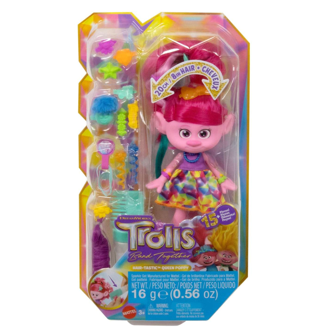 Trolls Band Together Κούκλα Poppy Φανταστικά Μαλλιά Βασίλισσα Πόπη (HNF25) - Fun Planet