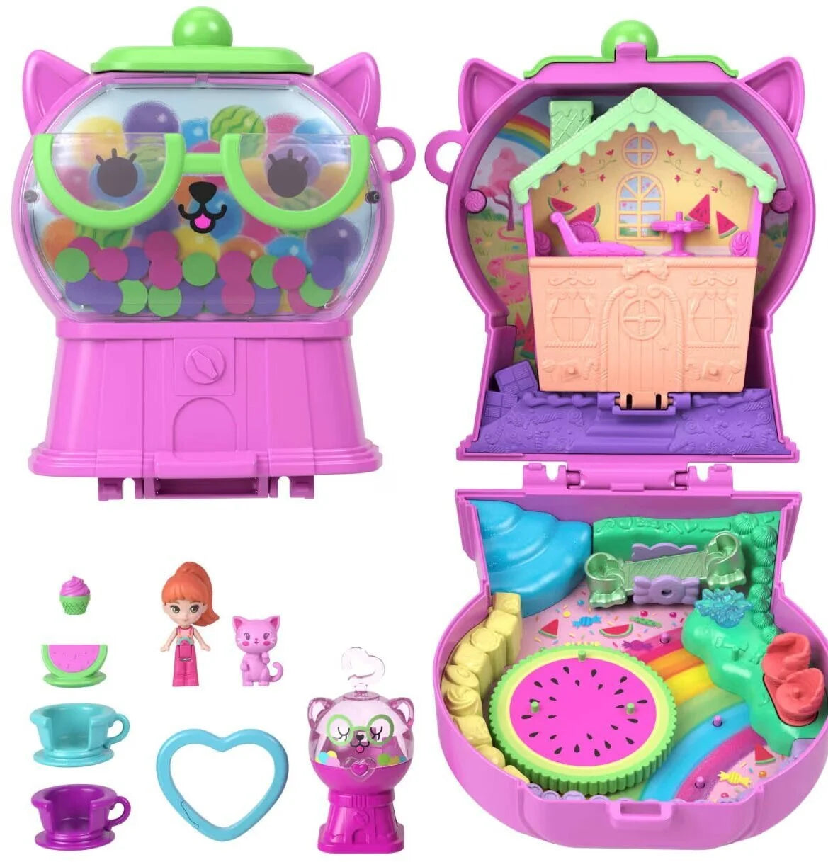Polly Pocket Polly Mini Ο Κόσμος Της Polly Σετάκια Gumball Kitty Compact (JKC50)