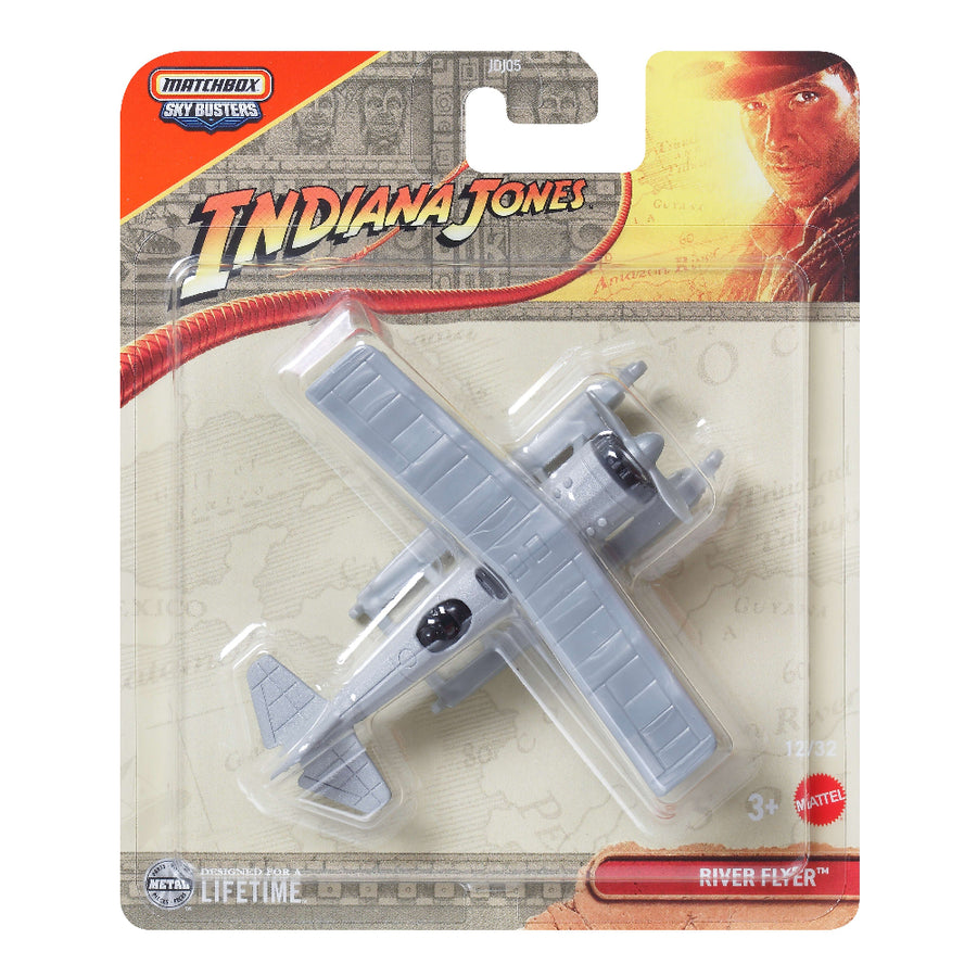 Matchbox Sky Busters Airplane with Mat Indiana Jones Ford Tri-Motor (HVM62)