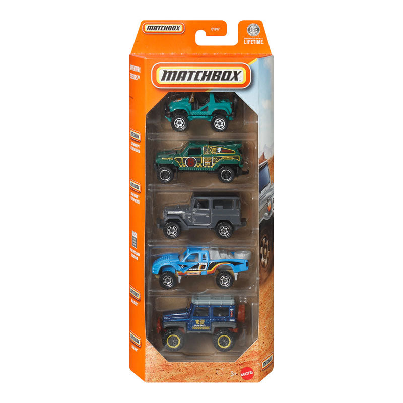 Matchbox Cars Set of 5 MBX Convertible Cruisers (JBX30)