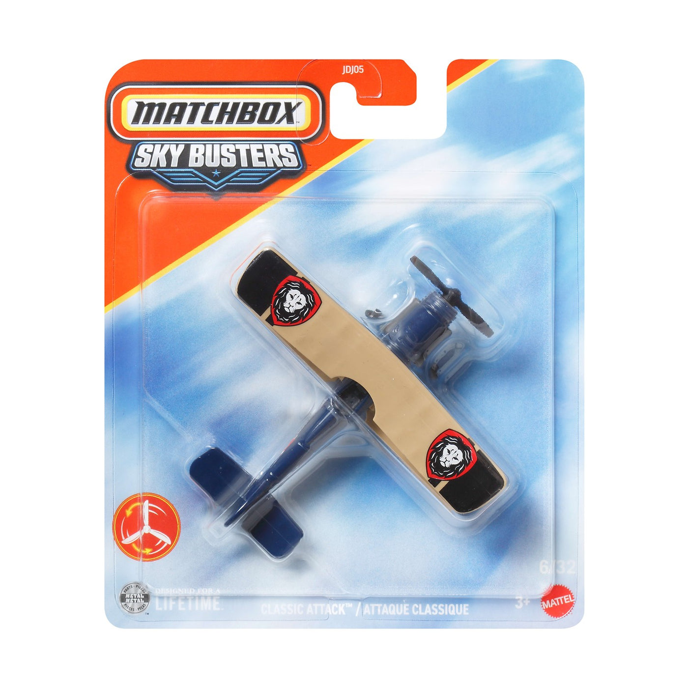 Matchbox Sky Busters Airplane with Mat Indiana Jones Ford Tri-Motor (HVM62)