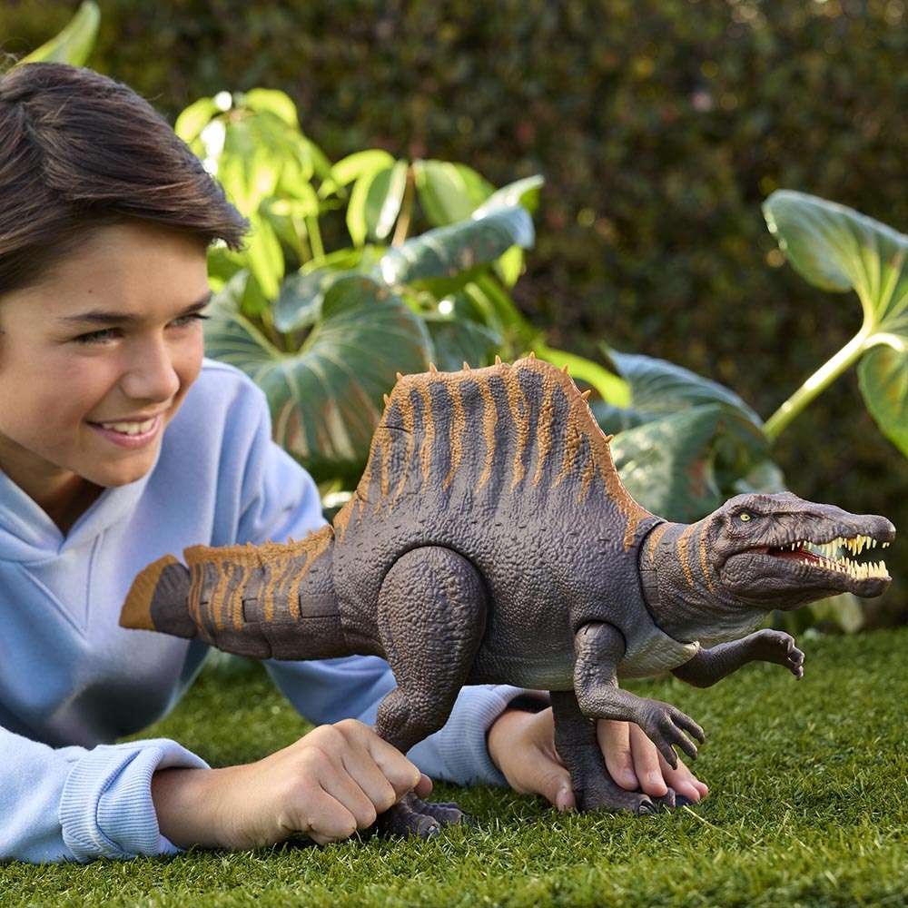Jurassic World Rebirth Tail Thrasher Spinosaurus Δεινόσαυρος με Διπλή Λειτουργία Επίθεσης και Ήχους (JGB56) - Fun Planet