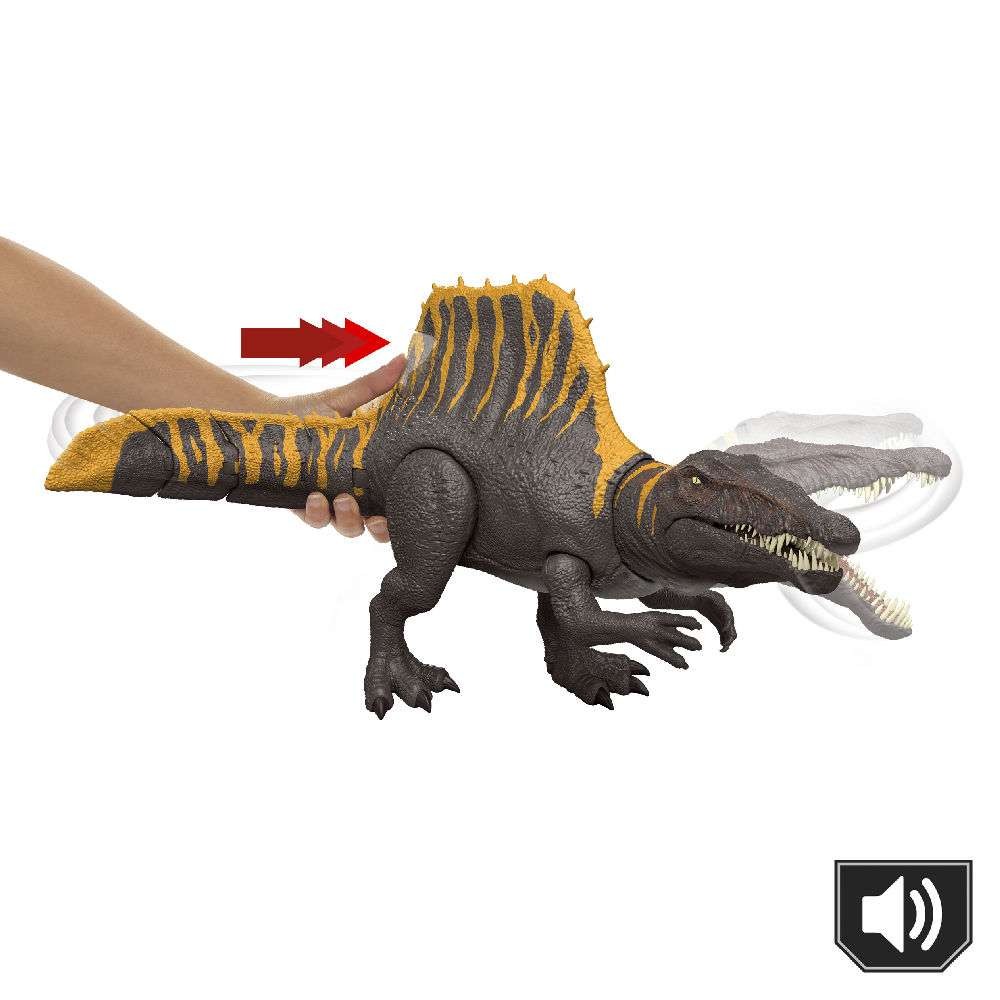 Jurassic World Rebirth Tail Thrasher Spinosaurus Δεινόσαυρος με Διπλή Λειτουργία Επίθεσης και Ήχους (JGB56) - Fun Planet