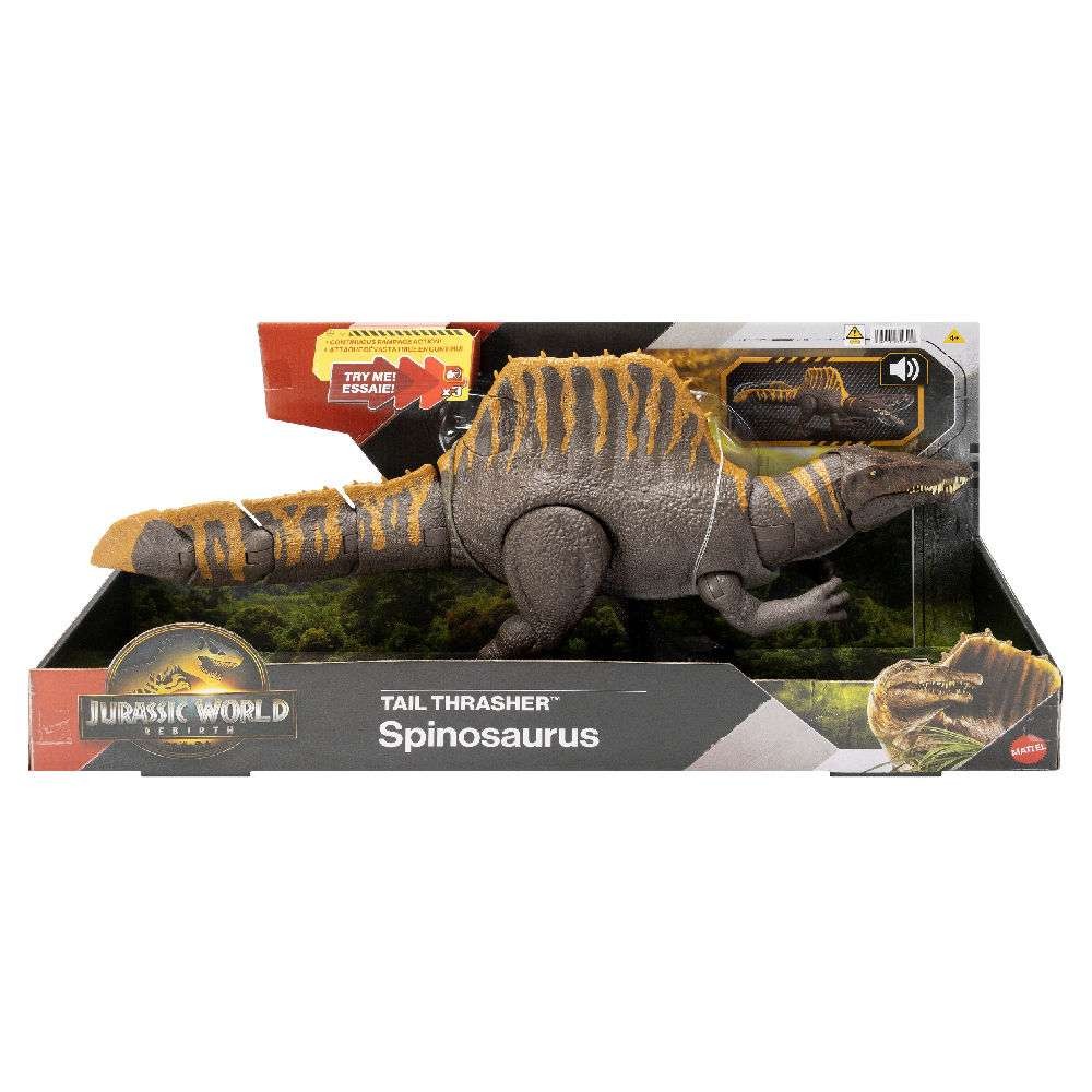 Jurassic World Rebirth Tail Thrasher Spinosaurus Δεινόσαυρος με Διπλή Λειτουργία Επίθεσης και Ήχους (JGB56) - Fun Planet