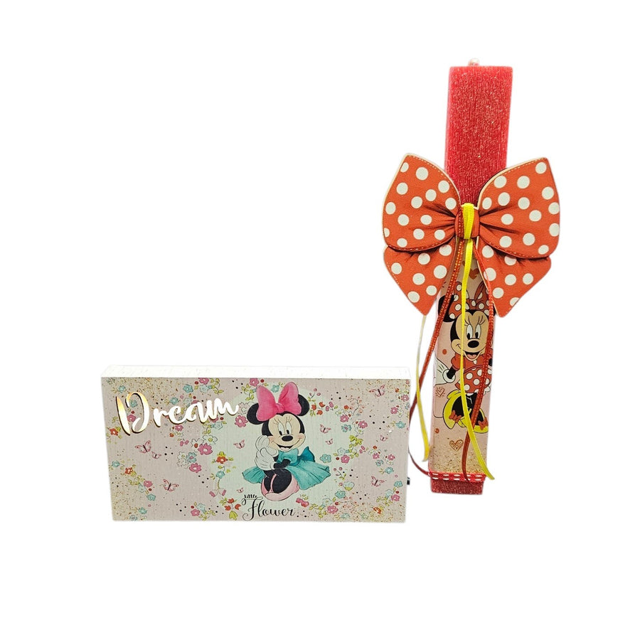 Λαμπάδα Αρωματική με Φωτιζόμενο Καδράκι Μίνι και Τσάντα Δώρου (F223)