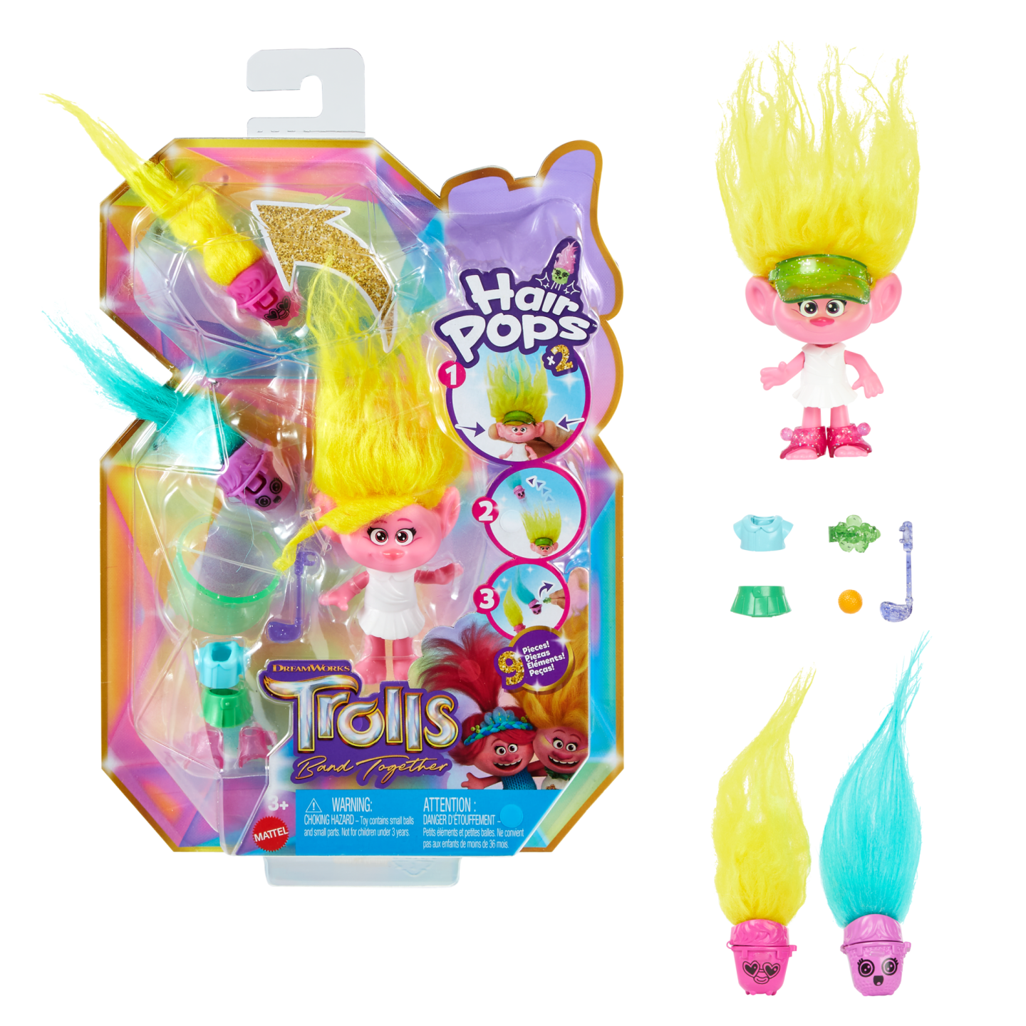 Trolls Band Together Mini Hair Pops Viva (HNF11) - Fun Planet