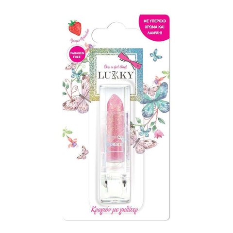 LUKKY Lipstick with Glitter Κραγιόν με Γκλίτερ - Ροζ (T15386/LUK03000) - Fun Planet
