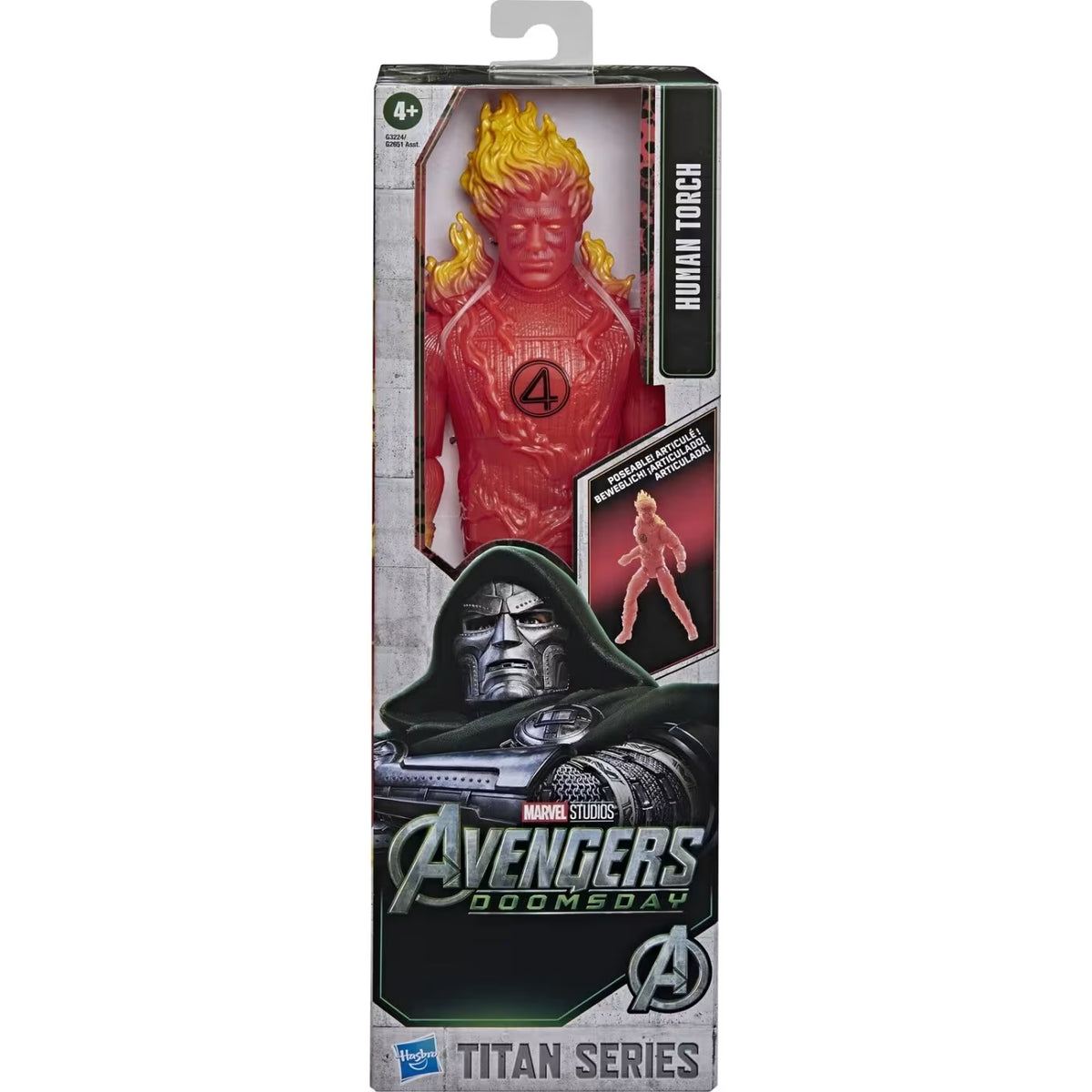 Marvel Avengers Doomsday Titan Series Human Torch Figure (G3224)