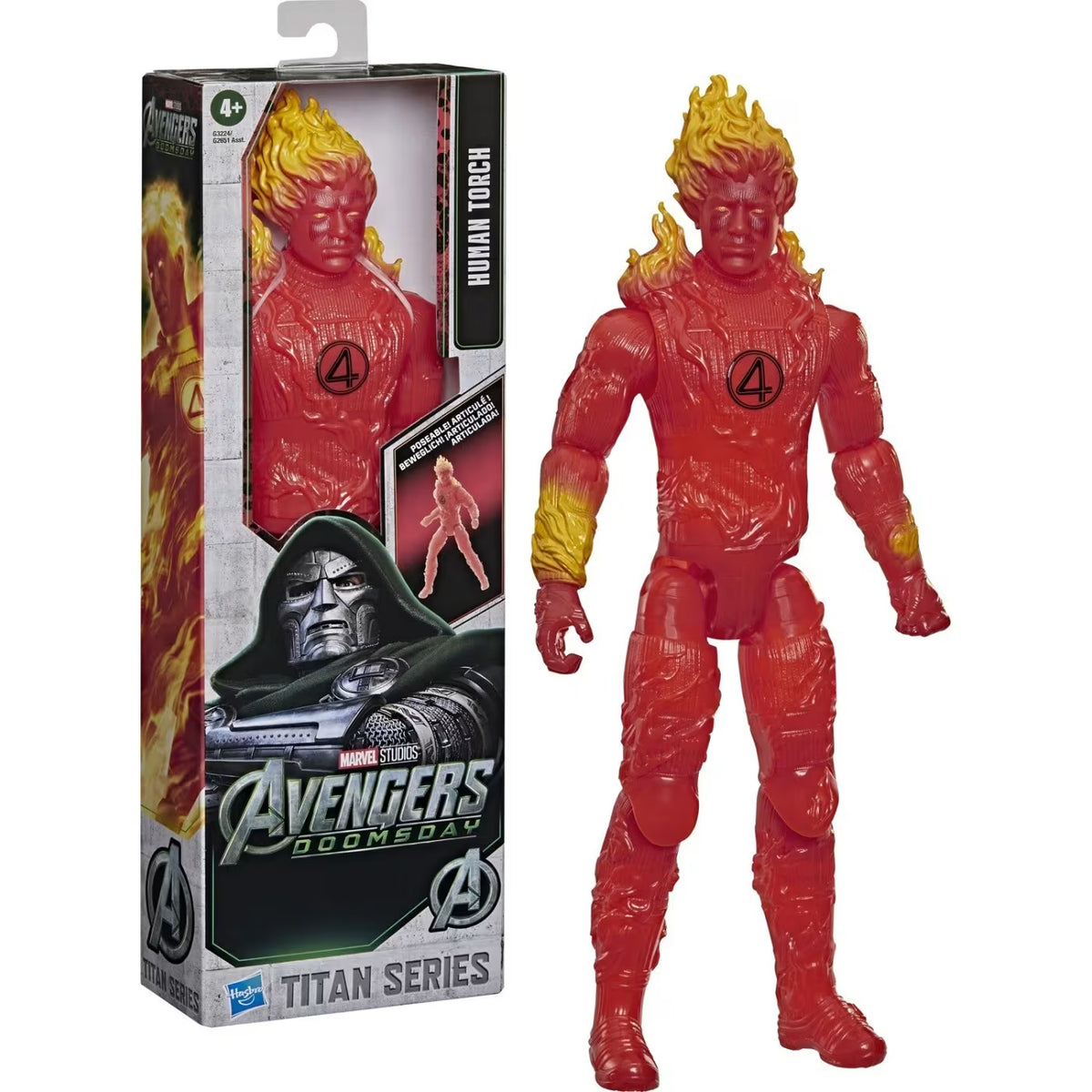 Marvel Avengers Doomsday Titan Series Human Torch Figure (G3224)