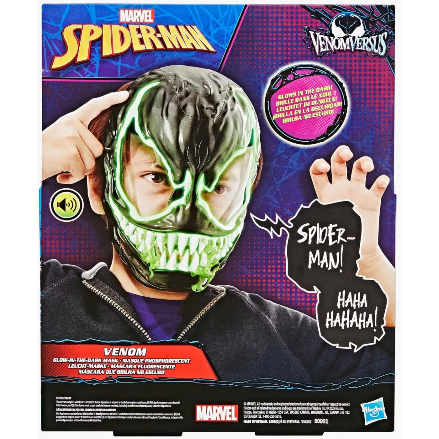 Marvel Spiderman Venom Versus Venom Glow Mask (G1828)