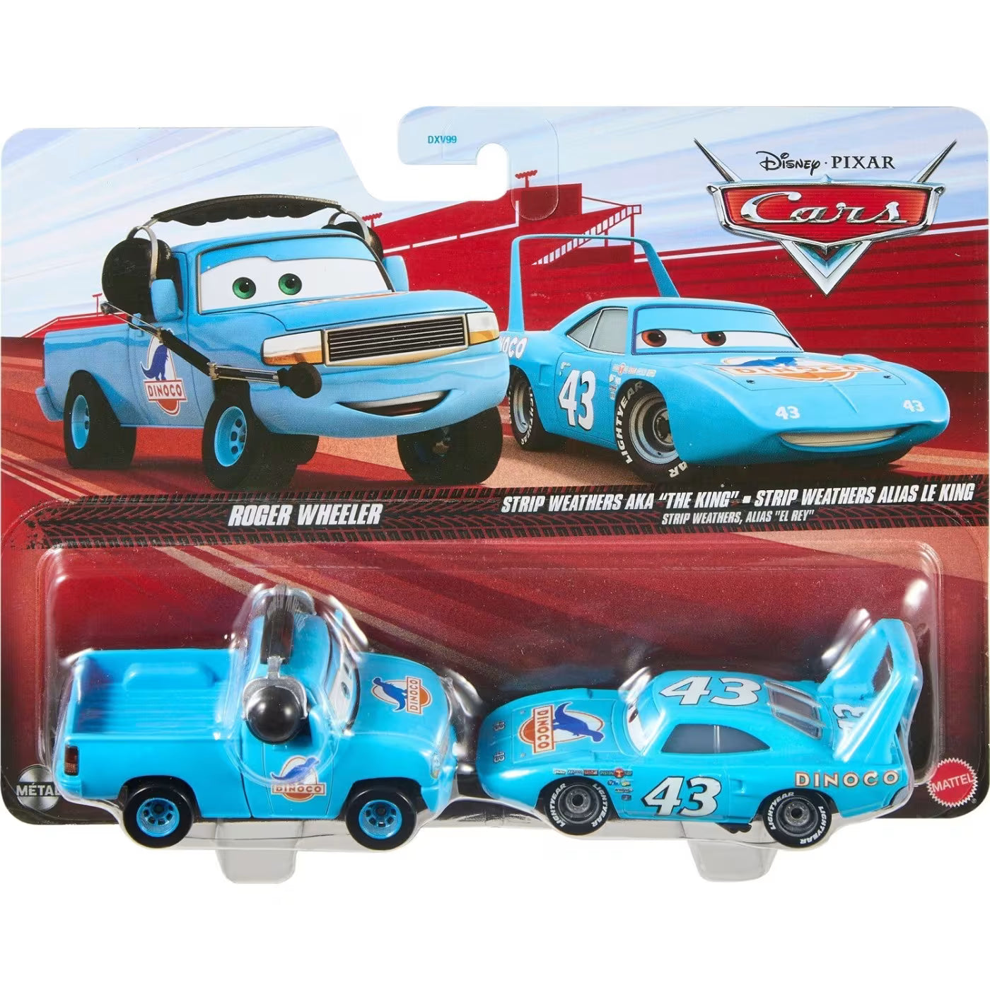 Disney Pixar Cars Αυτοκινητάκια Σετ 2 Roger Wheeler & Strip Weathers AKA "The King" (JKW73) - Fun Planet