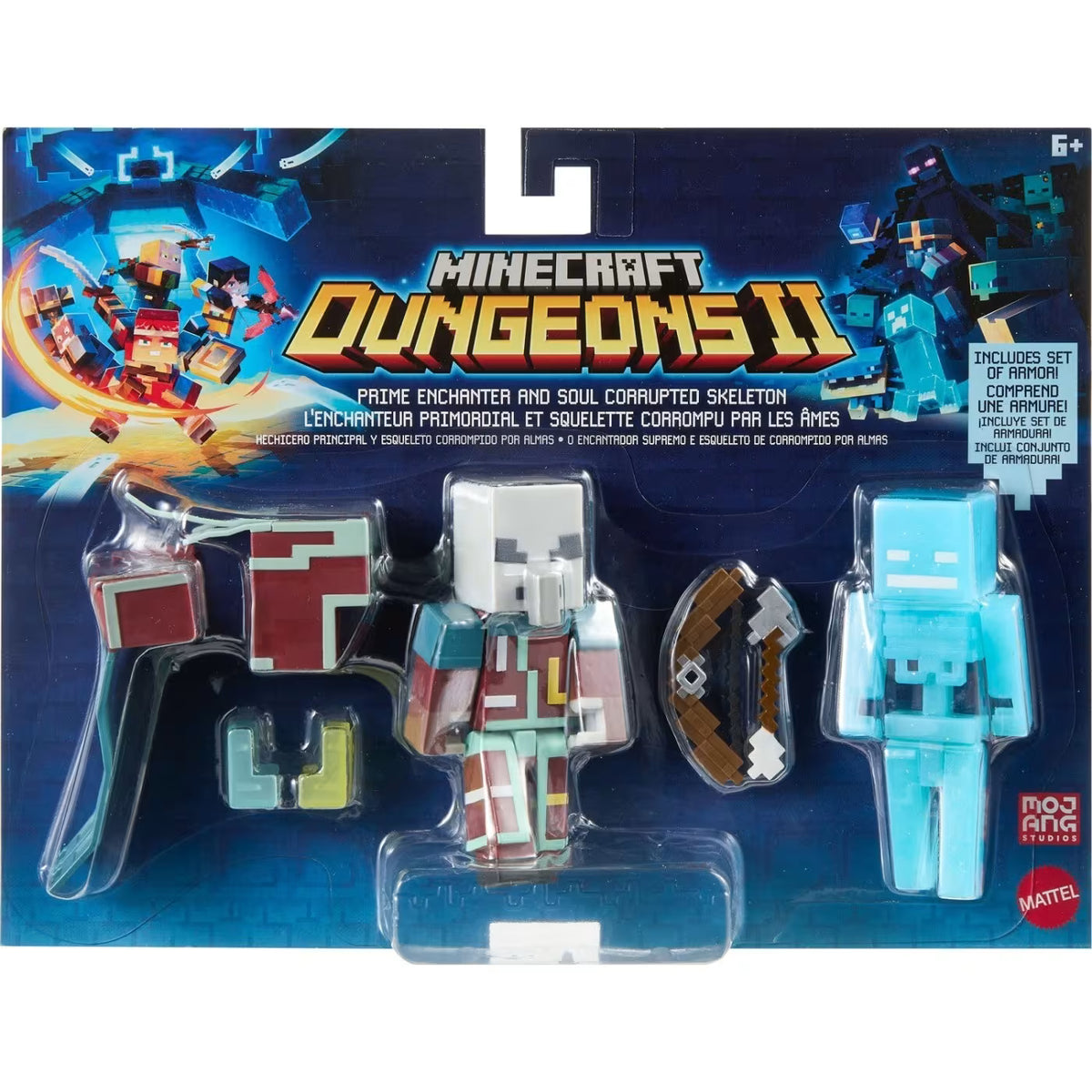 Minecraft Φιγούρα Σετ 2 & Αξεσουάρ Prime Enchanter & Soul Corrupted Skeleton (JML84)