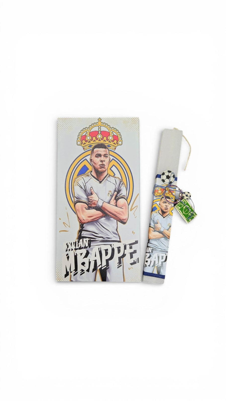 Λαμπάδα Αρωματική με Καμβά 30x15x2εκ MBappe και Κουτί Δώρου (K162)