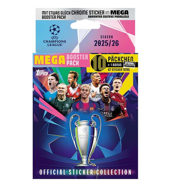 Champions League 2025/2026 Topps Αυτοκόλλητα Mega Booster Pack (CS25-DB1020.T01)
