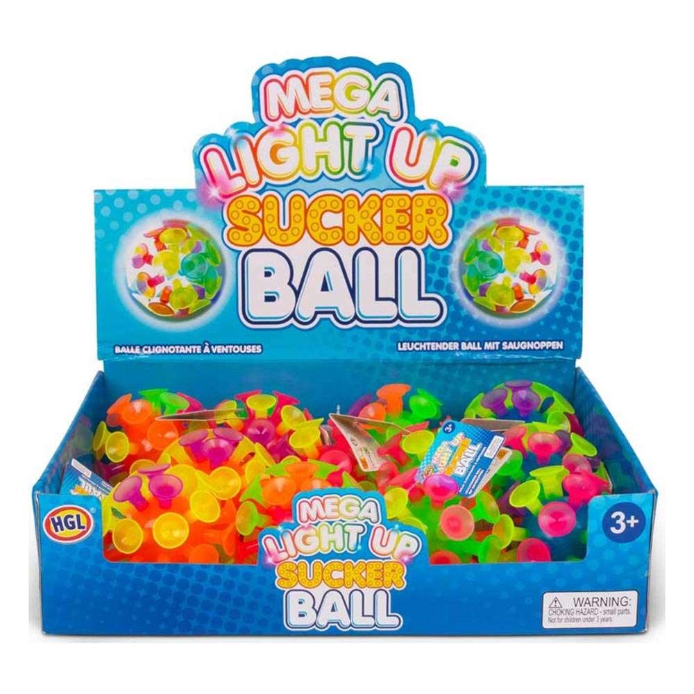 Mega Light Up Sucker Ball Ζουληχτή Μπάλα με Βεντούζες και Φως που Αναβοσβήνει 1 τεμάχιο (SV21951)