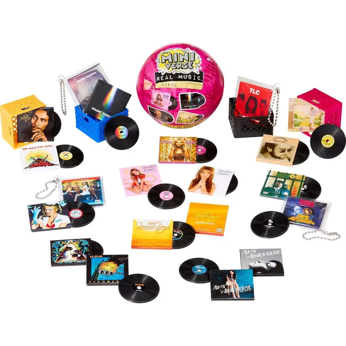 MGA Entertainment MGA's Miniverse Real Music Mini Vinyl Records 4 Playable Mini Records (247906) - Fun Planet