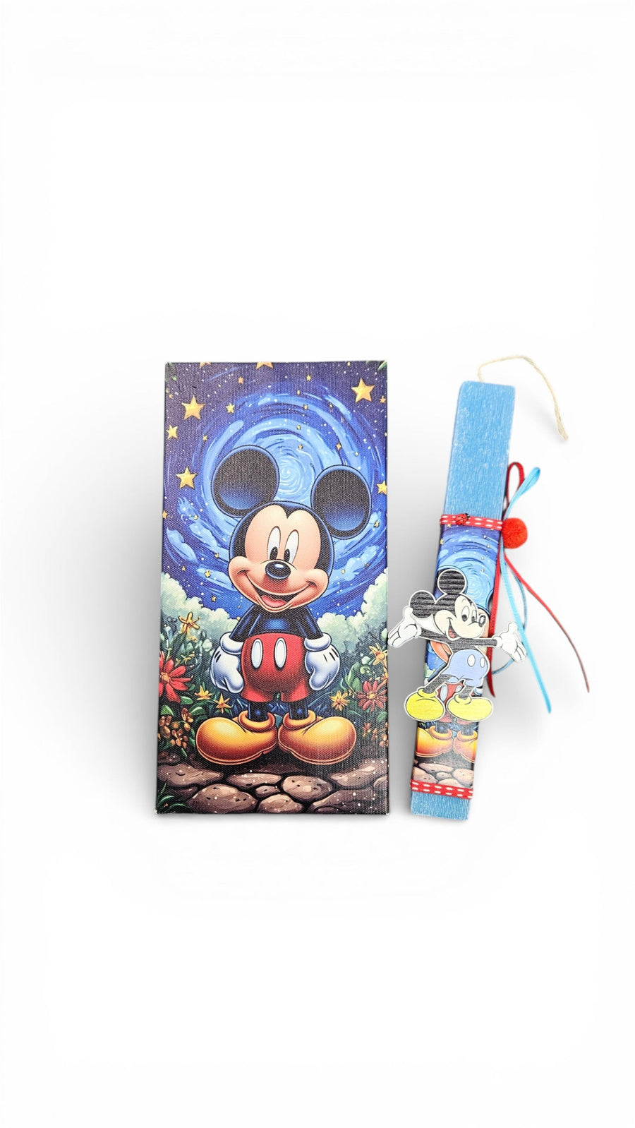 Λαμπάδα Αρωματική με Καμβά 30x15x2εκ Μίκυ και Κουτί Δώρου (K148)